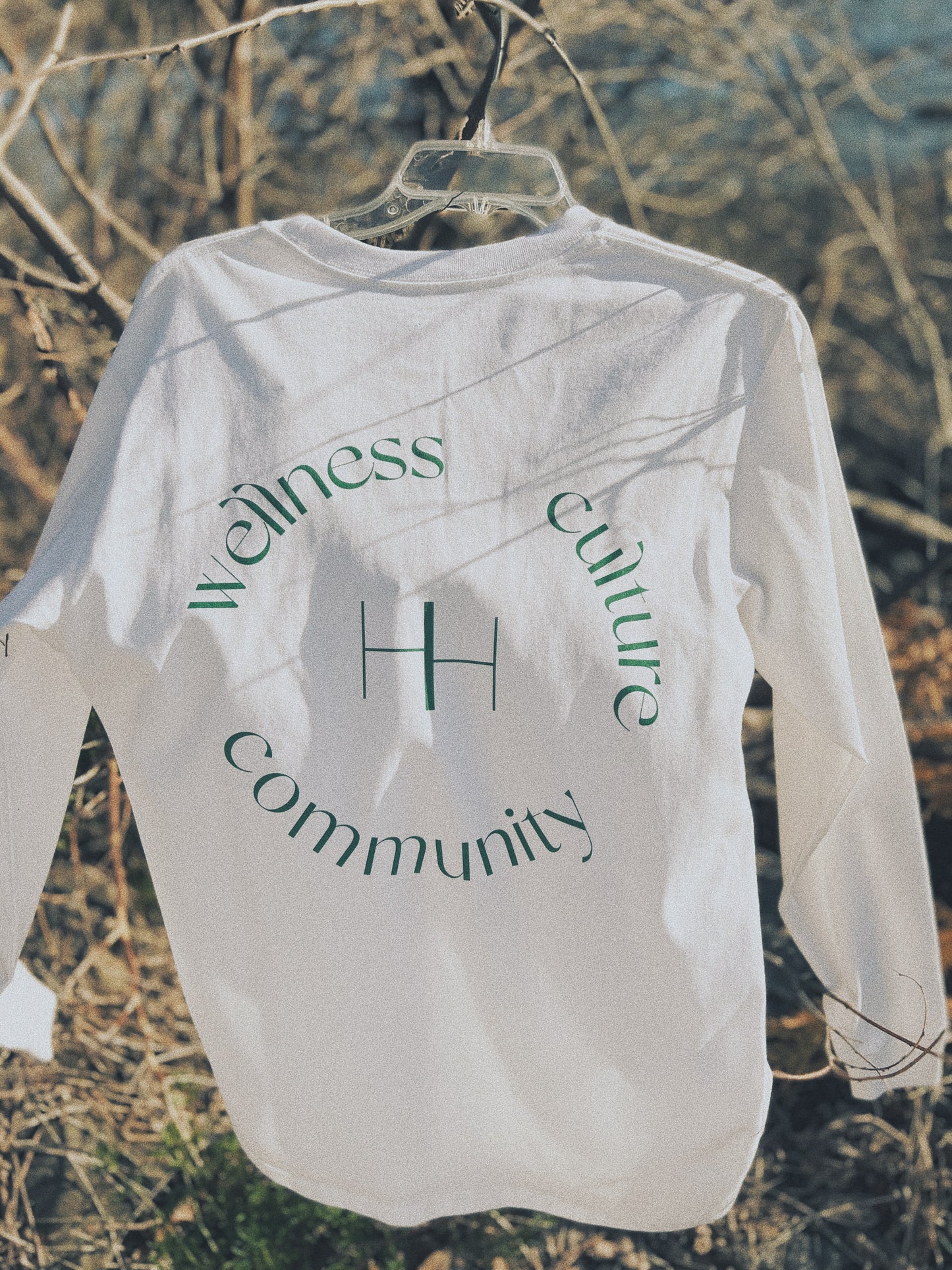 The Hood Health Pillars L/S Tee White